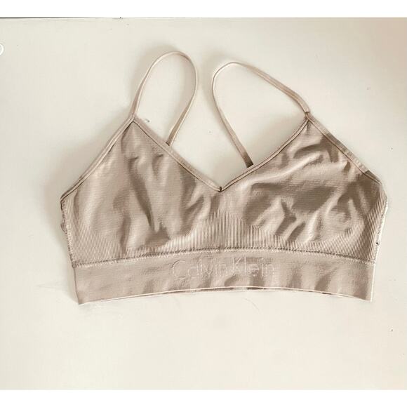 Active Calvin Klein Bra Beige Color Medium - Picture 1 of 6
